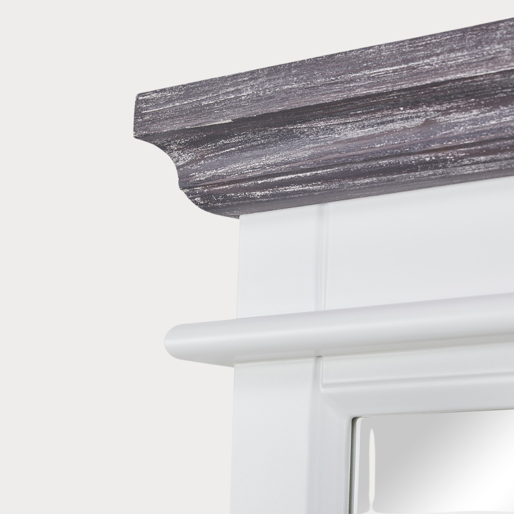Oglinda Cabana Alb Si Gri, 116 Cm