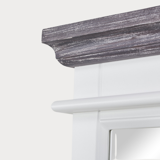 Oglinda Cabana Alb Si Gri, 116 Cm