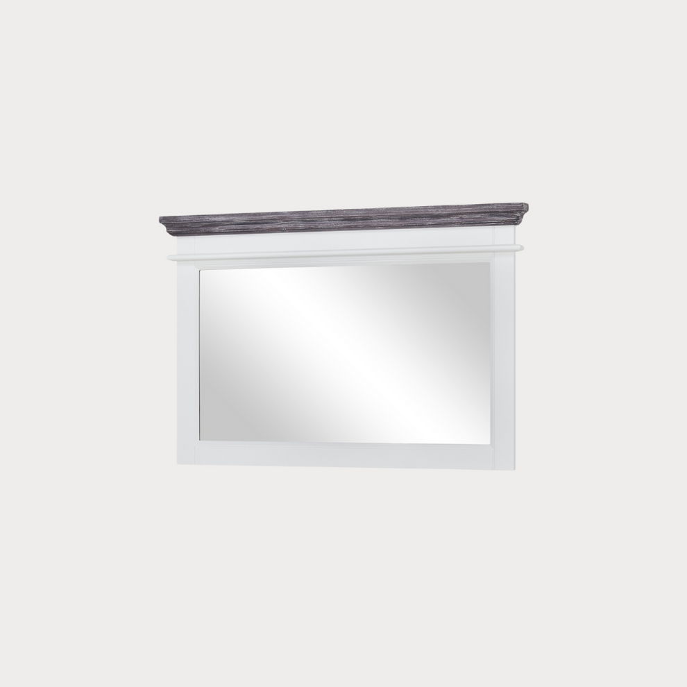 Oglinda Cabana Alb Si Gri, 116 Cm
