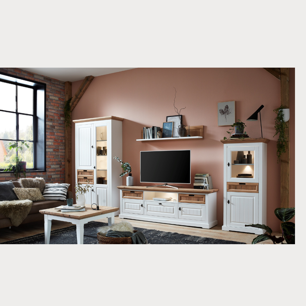 Set Living Tivoli Furniruit Alb Si Natur