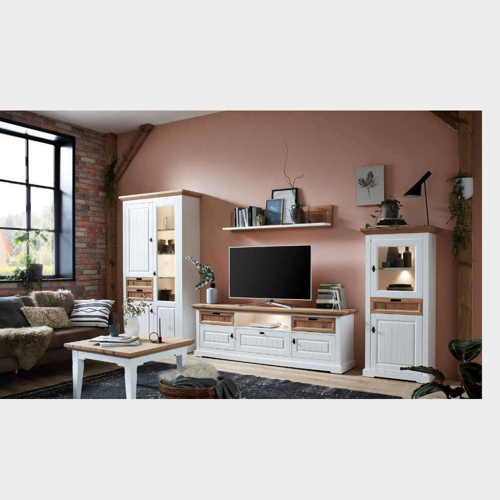 Set Living Tivoli Furniruit Alb Si Natur