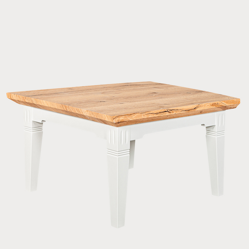 Masa Cafea Tivoli Alb Si Natur, 75 Cm