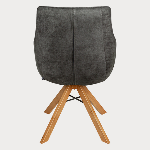 Scaun Cloud Rotativ Stejar, Smoke Oak, Gri Inchis, 59 Cm