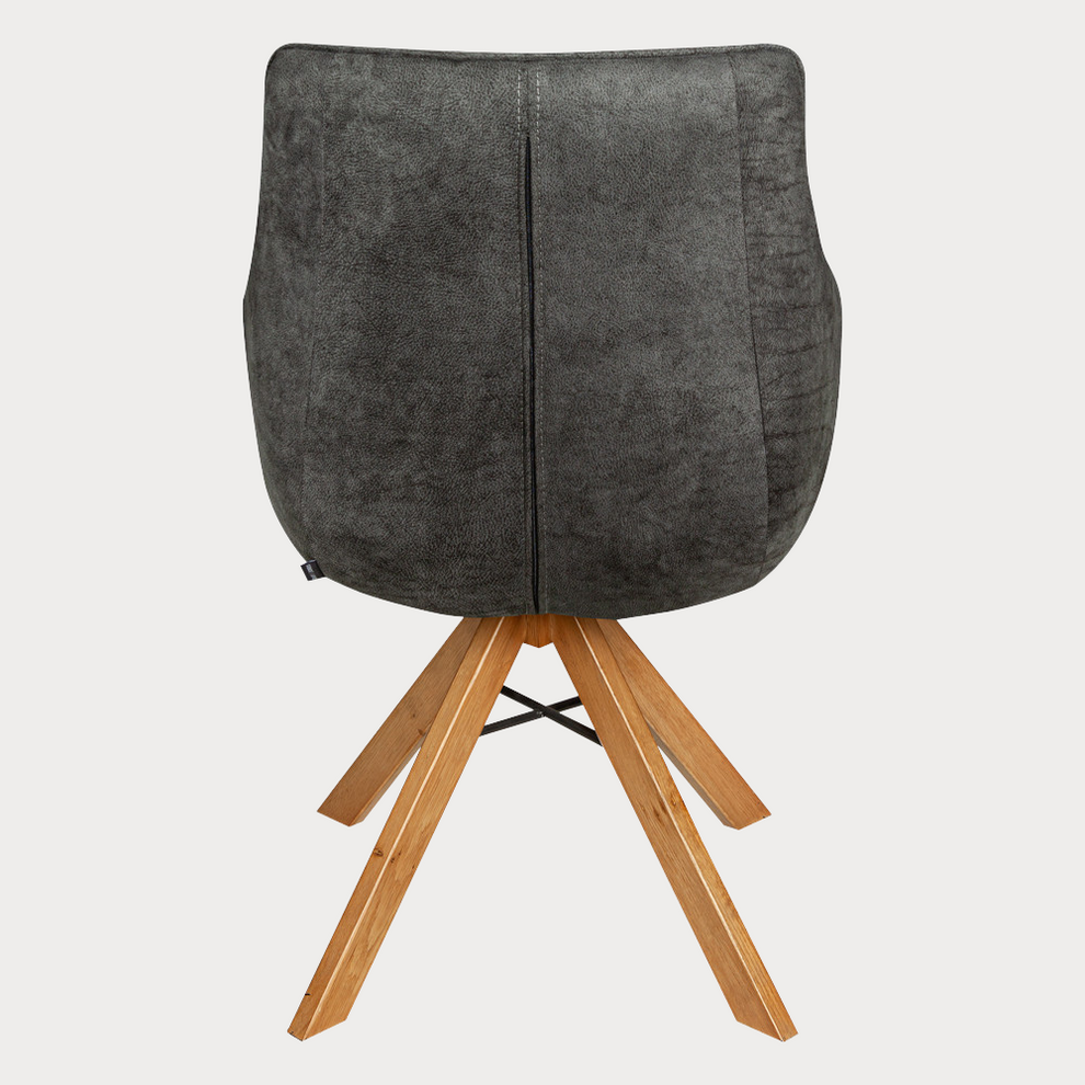 Scaun Cloud Rotativ Stejar, Smoke Oak, Gri Inchis, 59 Cm