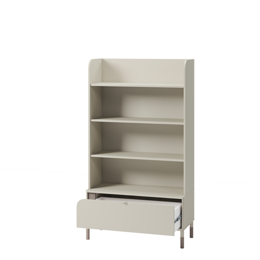 Biblioteca Cu Sertar Hanna, Cashmere Si Truffle, 89 Cm