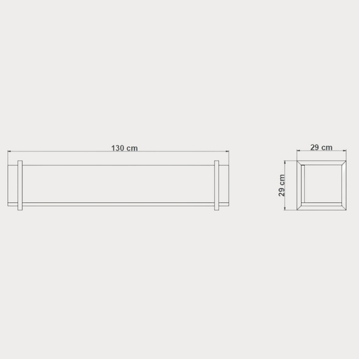 Polita Reno Smoked Oak, Furnir Din Lemn Masiv, 130 Cm