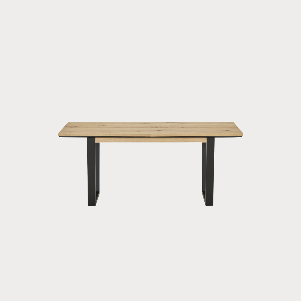 Masa Reno, Extensibila, Smoked Oak, Furnir Din Lemn Masiv, 180/230 x 90 x 77 Cm