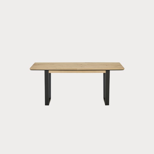 Masa Reno Extensibila, Smoked Oak, Furnir Din Lemn Masiv, 160/210 Cm