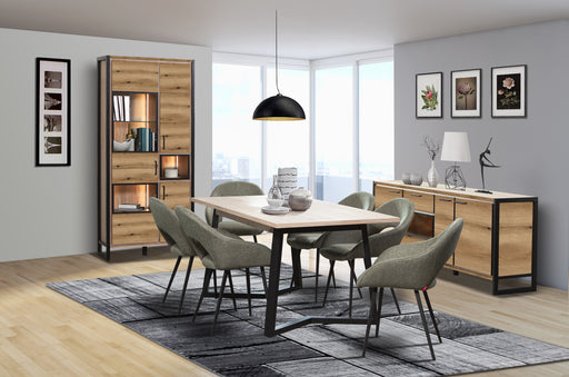 Vitrina 3 Usi Soho Nordian Oak 87.5 Cm