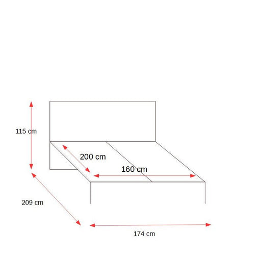 Set Dormitor Saint Tropez, Pat Cu Dimensiune Saltea 160 X 200, Dulap De 207.8 Cm, 2 Noptiere, Vopsit Alb