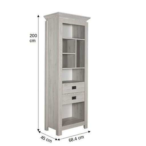 Biblioteca Casablanca Loft Cu 2 Sertare, 68.4 Cm