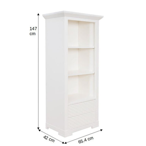 Biblioteca Mica Cu 2 Sertare Verona Bianco Alb, 65.4 Cm