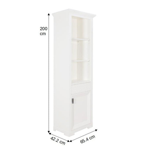 Bibioteca Cu 1 Usa Si 1 Sertar Verona Bianco Alb, 65.4 Cm