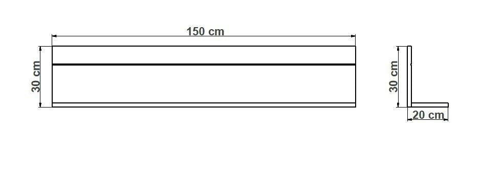 Set Living Urbano White Cu Polita, 285 cm