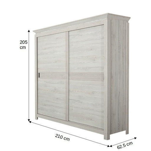 Set Dormitor Casablanca Loft, Pat Cu Dimensiune Saltea 160 X 200, Dulap De 210 Cm, 2 Noptiere