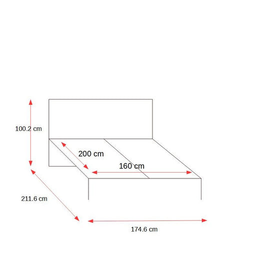Set Dormitor Casablanca Loft, Pat Cu Dimensiune Saltea 160 X 200, Dulap De 210 Cm, 2 Noptiere