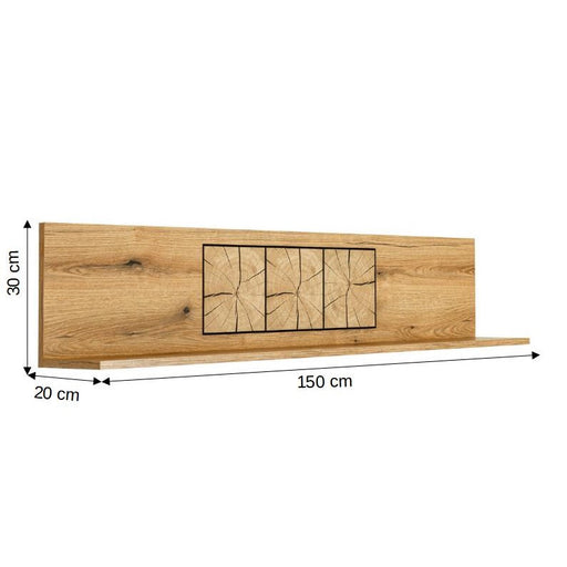 Polita Dakota White, Alb Si Natur, 150 Cm