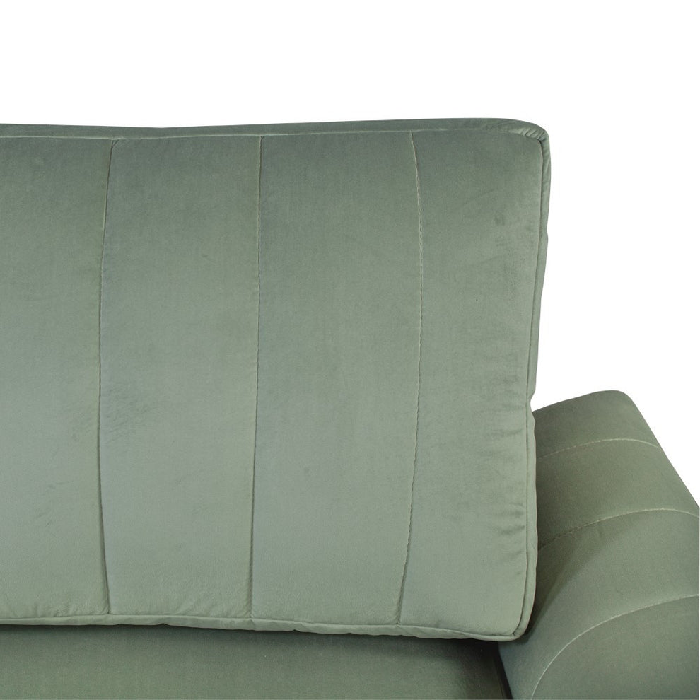 Coltar Extensibil Mark Living, Catifea Verde, 4 Locuri, Lada Depozitare, Extensie Doppelliege, 240 cm