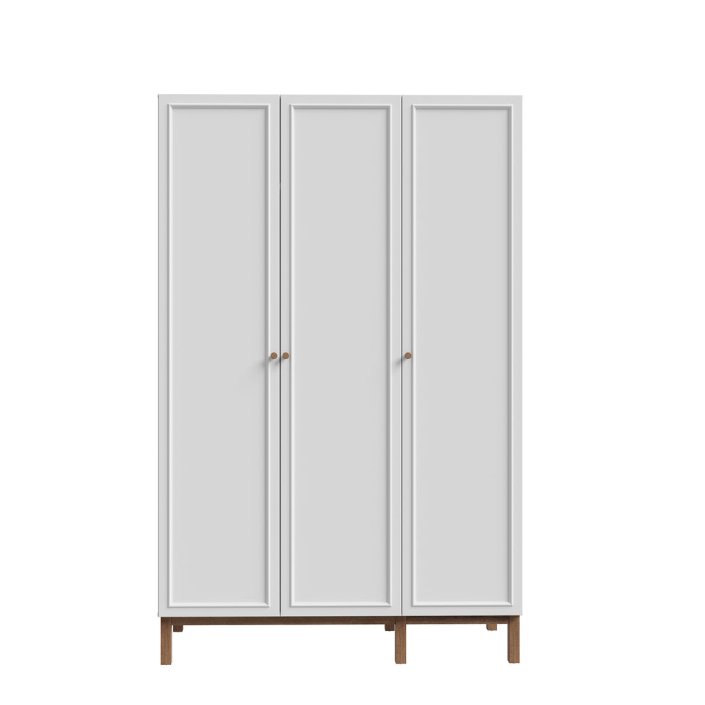 Dulap 3 Usi Pickadilly, Gri Deschis Si Stejar Pamantiu, 134.6 Cm