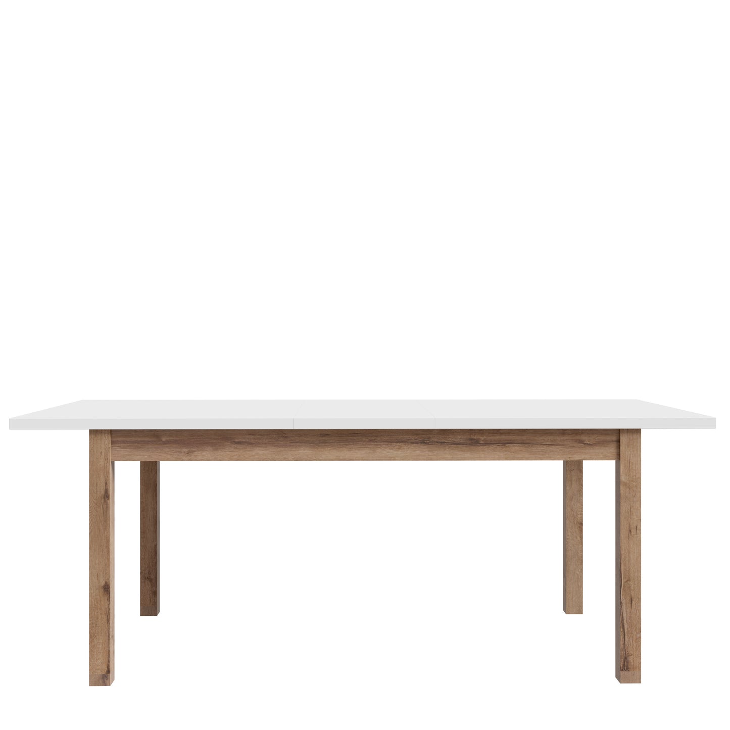 Masa extensibila Pickadilly, Gri Deschis Si Stejar Pamantiu, 160.4 x 76.6 x 90 Cm