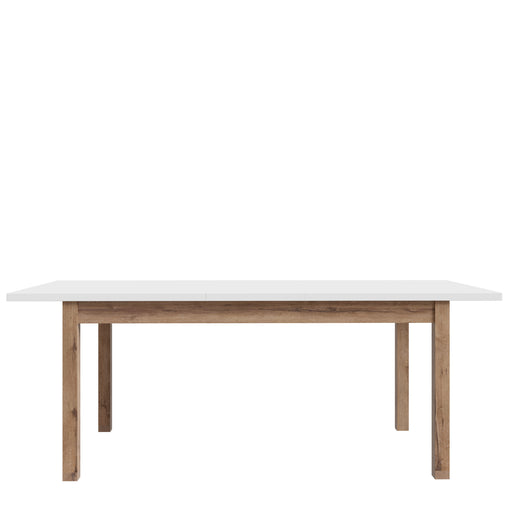 Masa extensibila Pickadilly, Gri Deschis Si Stejar Pamantiu, 160.4 x 76.6 x 90 Cm