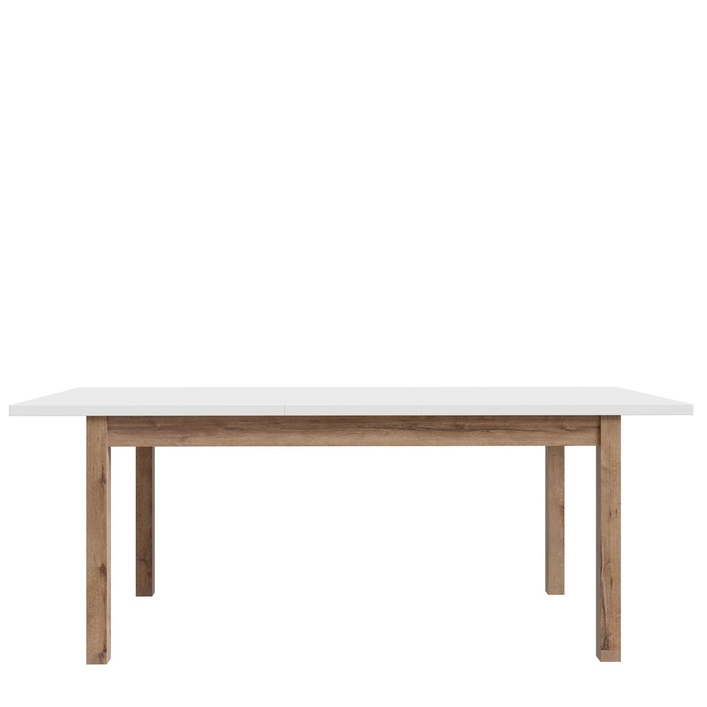 Masa extensibila Pickadilly, Gri Deschis Si Stejar Pamantiu, 160.4 x 76.6 x 90 Cm