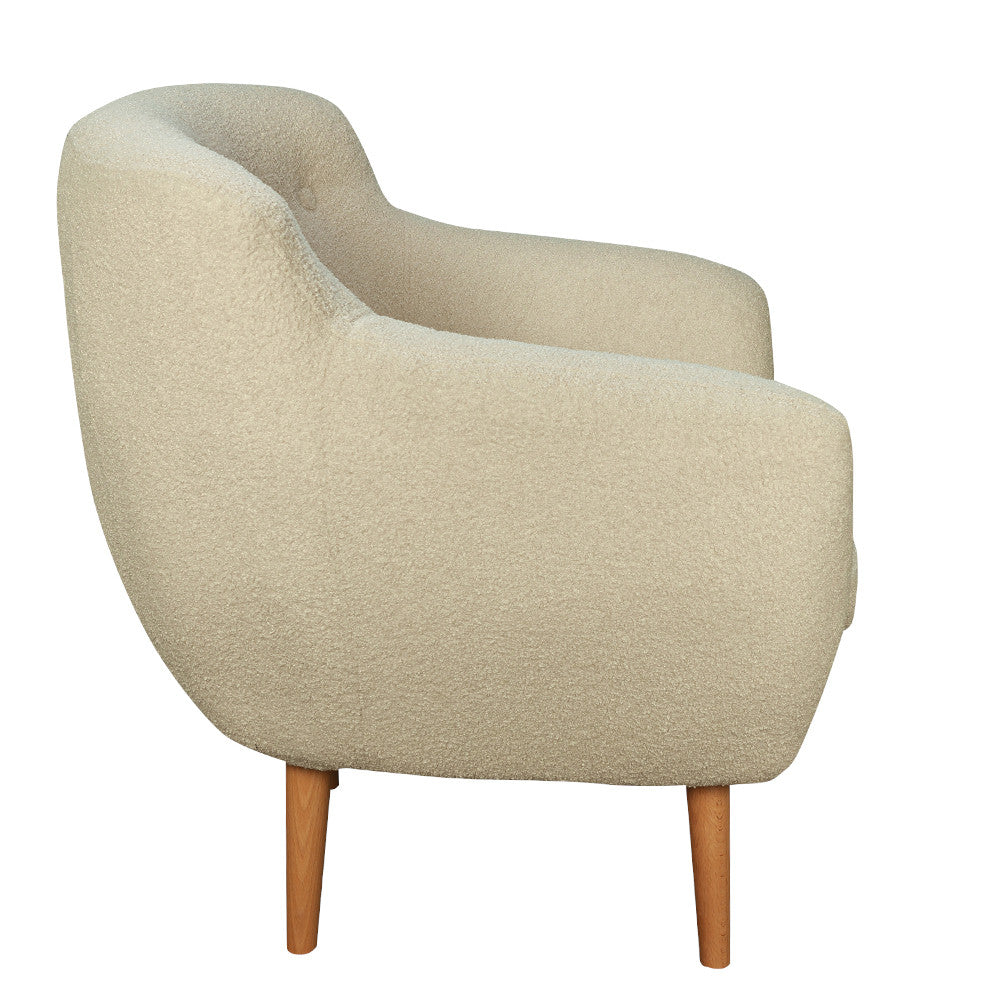 Fotoliu Jazz Now Or Never Boucle Ivory, 80 x 83 x 80 Cm