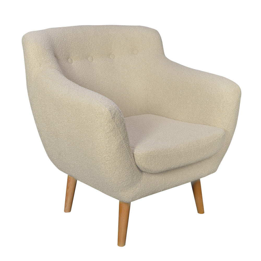 Fotoliu Jazz Now Or Never Boucle Ivory, 80 x 83 x 80 Cm
