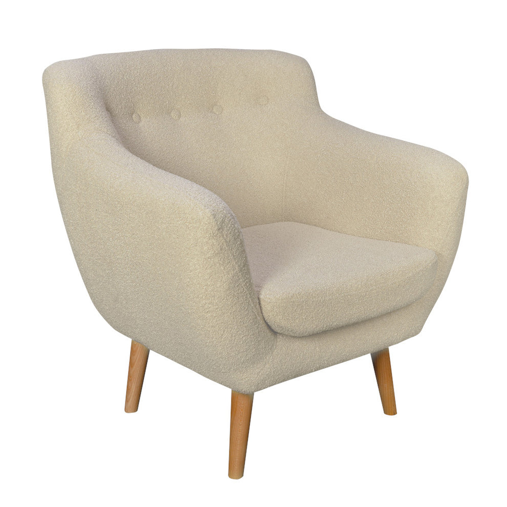 Fotoliu Jazz Now Or Never Boucle Ivory, 80 x 83 x 80 Cm
