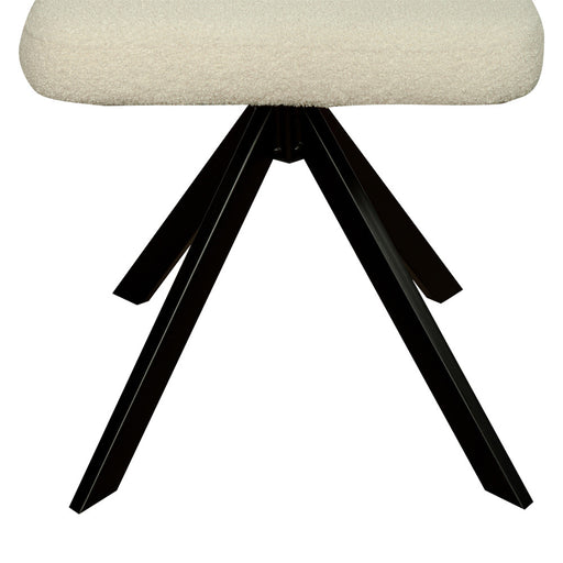 Scaun Rotativ Capri, Picior Metalic,  Ivory, 62 Cm