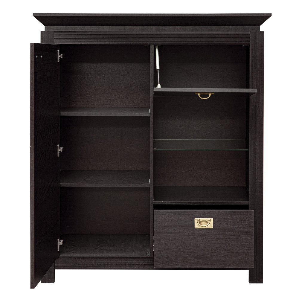 Comoda Bar Living Saigon Cantori Cu 2 Usi Si 1 Sertar, 118 Cm