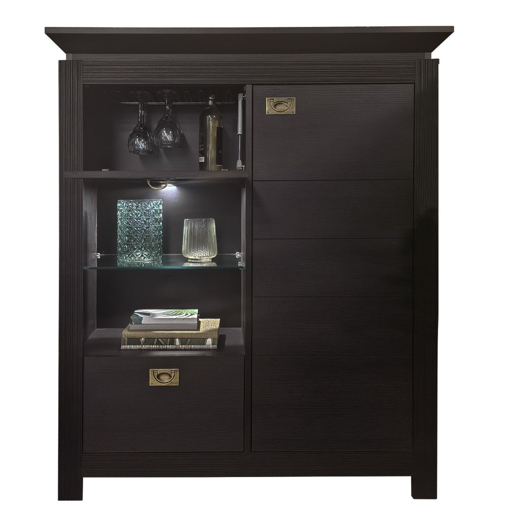 Comoda Bar Living Saigon Cantori Cu 2 Usi Si 1 Sertar, 118 Cm