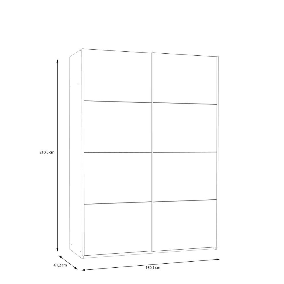 Dulap Praktic, Alb Mat, 150.1 Cm