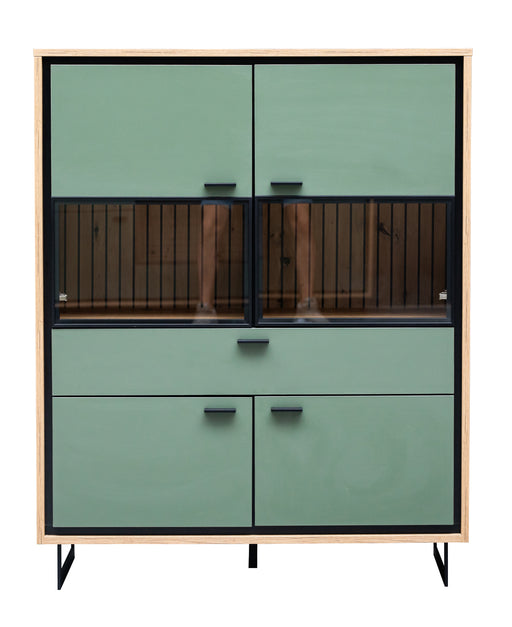 Comoda Bar 4 USi Si 1 Sertar Sonata Smoke Green 105 Cm