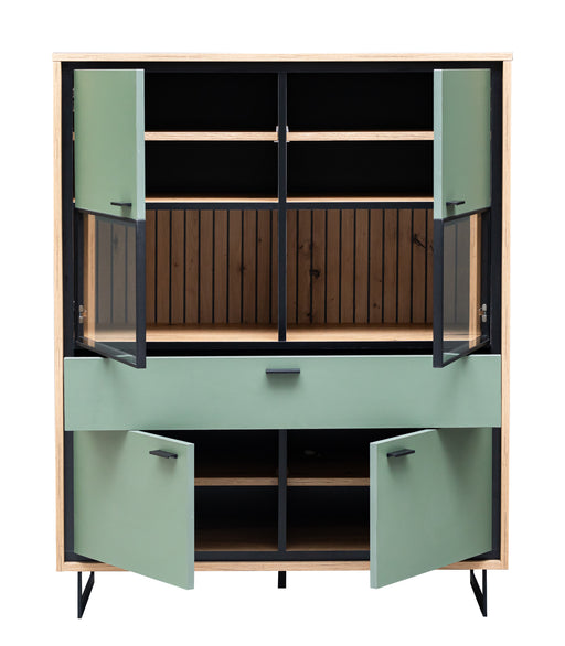 Comoda Bar 4 USi Si 1 Sertar Sonata Smoke Green 105 Cm