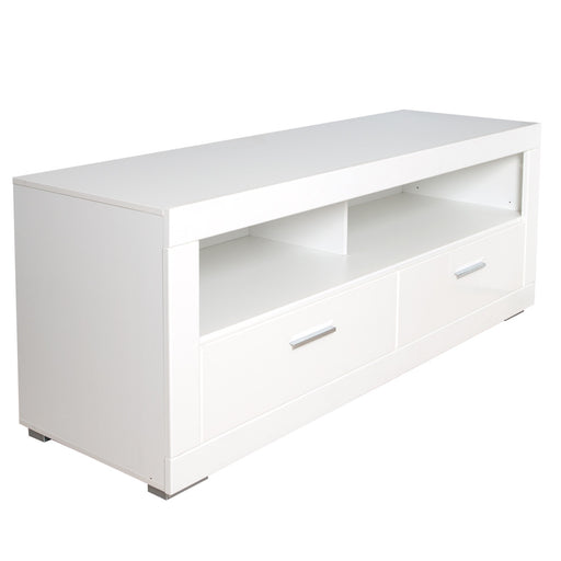 Comodă Tv Cu 2 Sertare Snow, Alb, 156 Cm