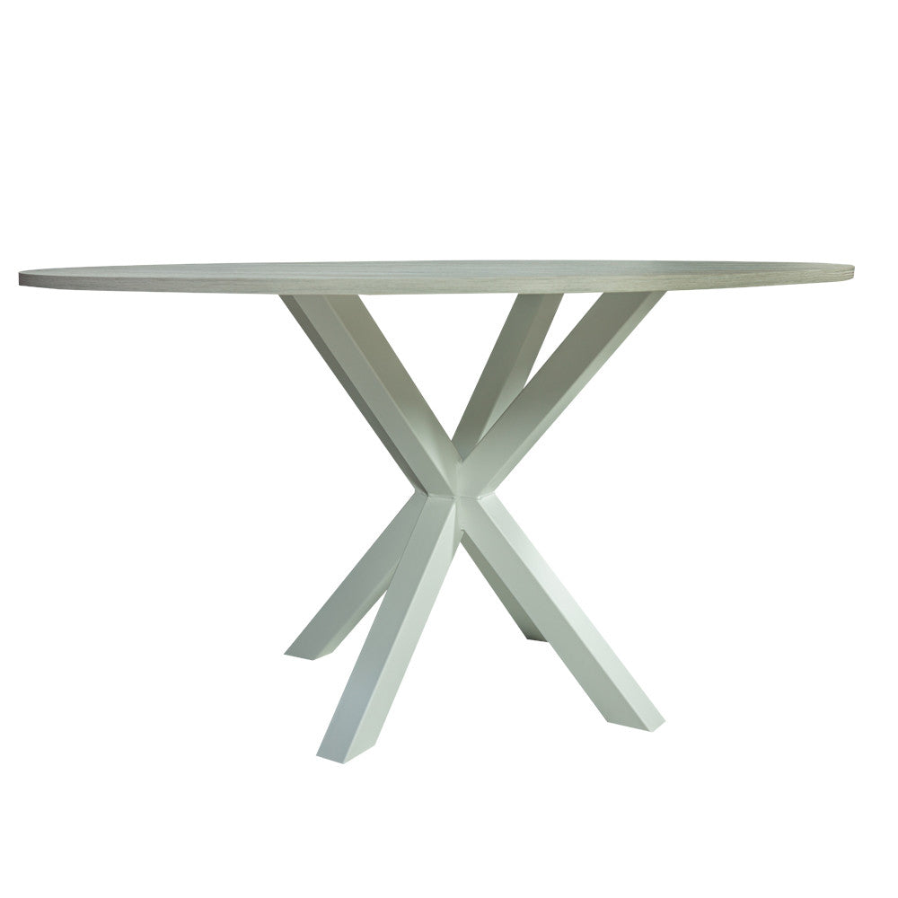 Masa Rotunda Fenix Spider, Gri Loft Si Alb, 130 x 130 x 77.8 Cm