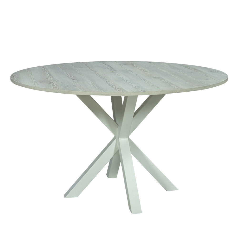 Masa Rotunda Fenix Spider, Gri Loft Si Alb, 130 x 130 x 77.8 Cm