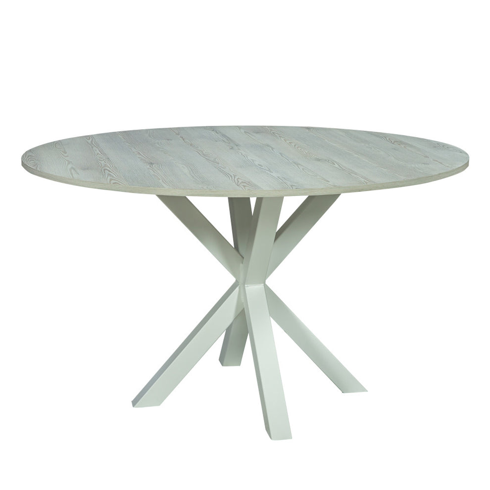 Masa Rotunda Fenix Spider, Gri Loft Si Alb, 130 x 130 x 77.8 Cm