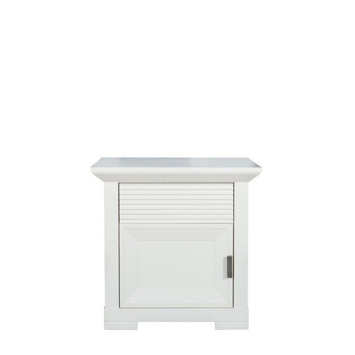 Set Dormitor Verona Bianco, Pat Cu Dimensiune saltea 180 X 200 Cm, 2 Noptiere Si Dulap