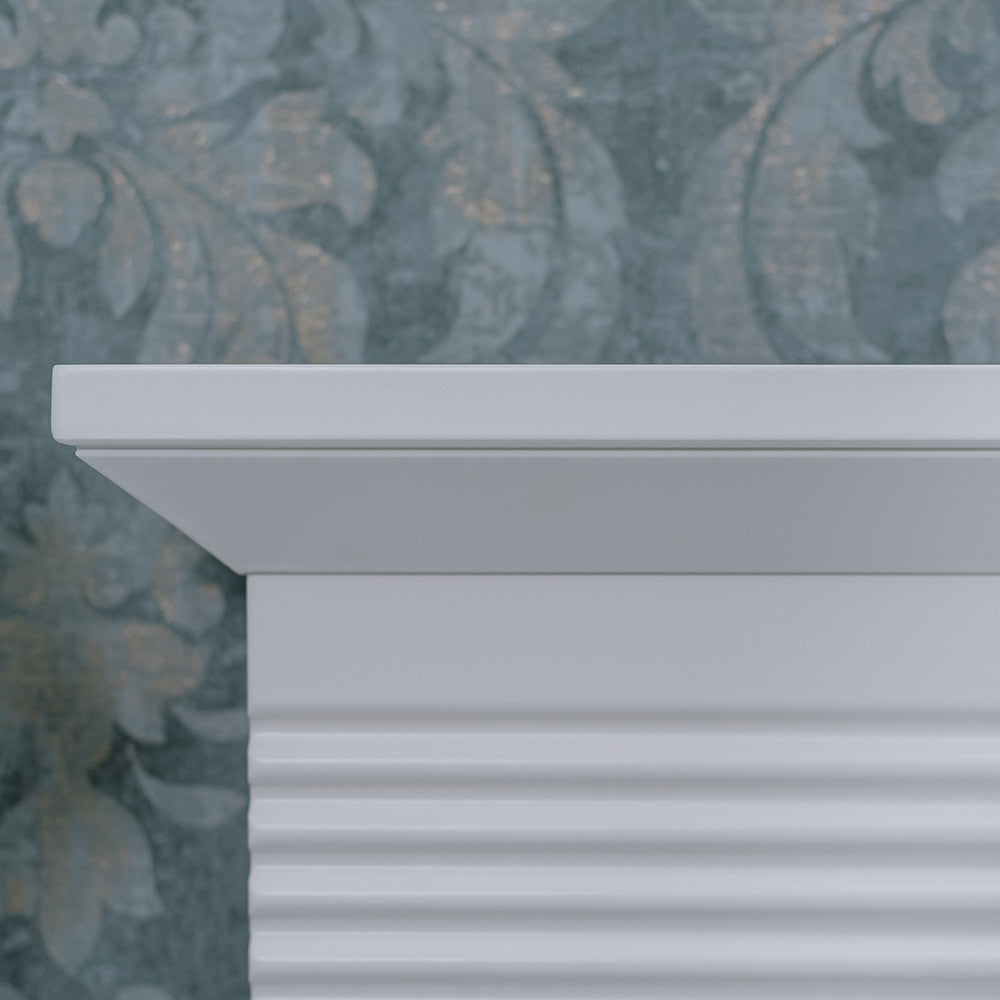 Set Dormitor Verona Bianco, Pat Cu Dimensiune saltea 180 X 200 Cm, 2 Noptiere Si Dulap