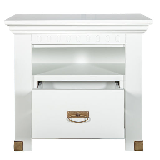 Set Dormitor Saint Tropez, Pat Cu Dimensiune Saltea 180 X 200, Dulap De 207.8 Cm, 2 Noptiere, Vopsit Alb