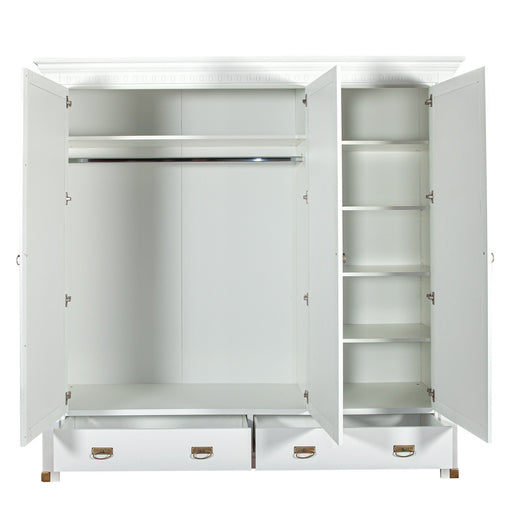Set Dormitor Saint Tropez, Pat Cu Dimensiune Saltea 160 X 200, Dulap De 180 Cm, 2 Noptiere, Vopsit Alb
