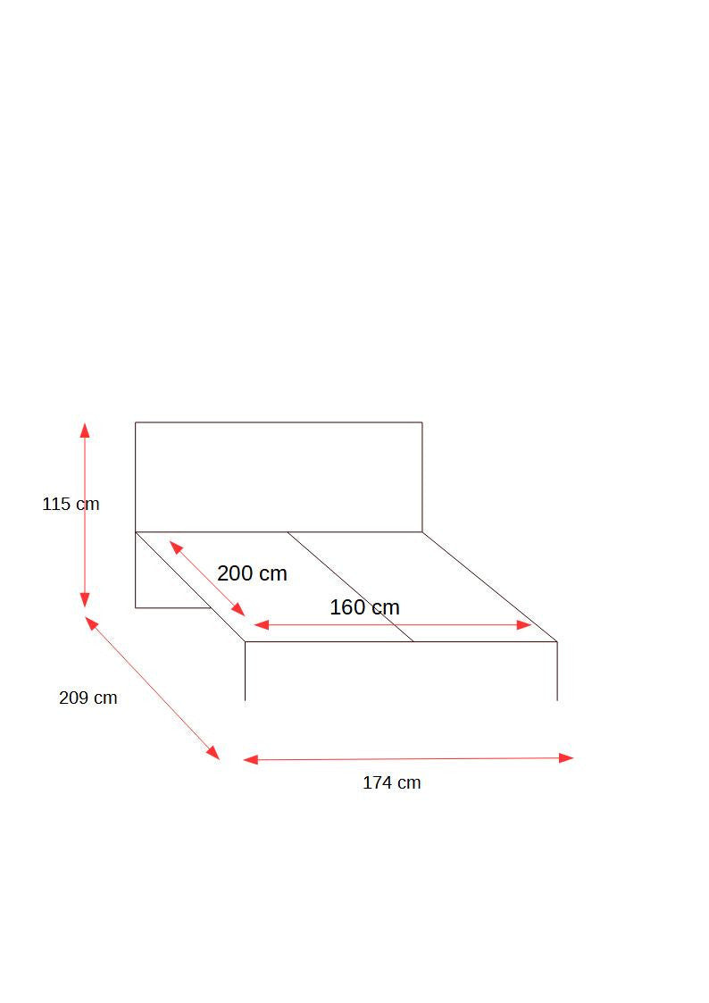 Set Dormitor Saint Tropez, Pat Cu Dimensiune Saltea 160 X 200, Dulap De 180 Cm, 2 Noptiere, Vopsit Alb