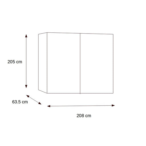 Set Dormitor Saint Tropez Pat Cu Dimensiune Saltea 180 x 200 cm, Dulap De 207.8 Cm, 2 noptiere
