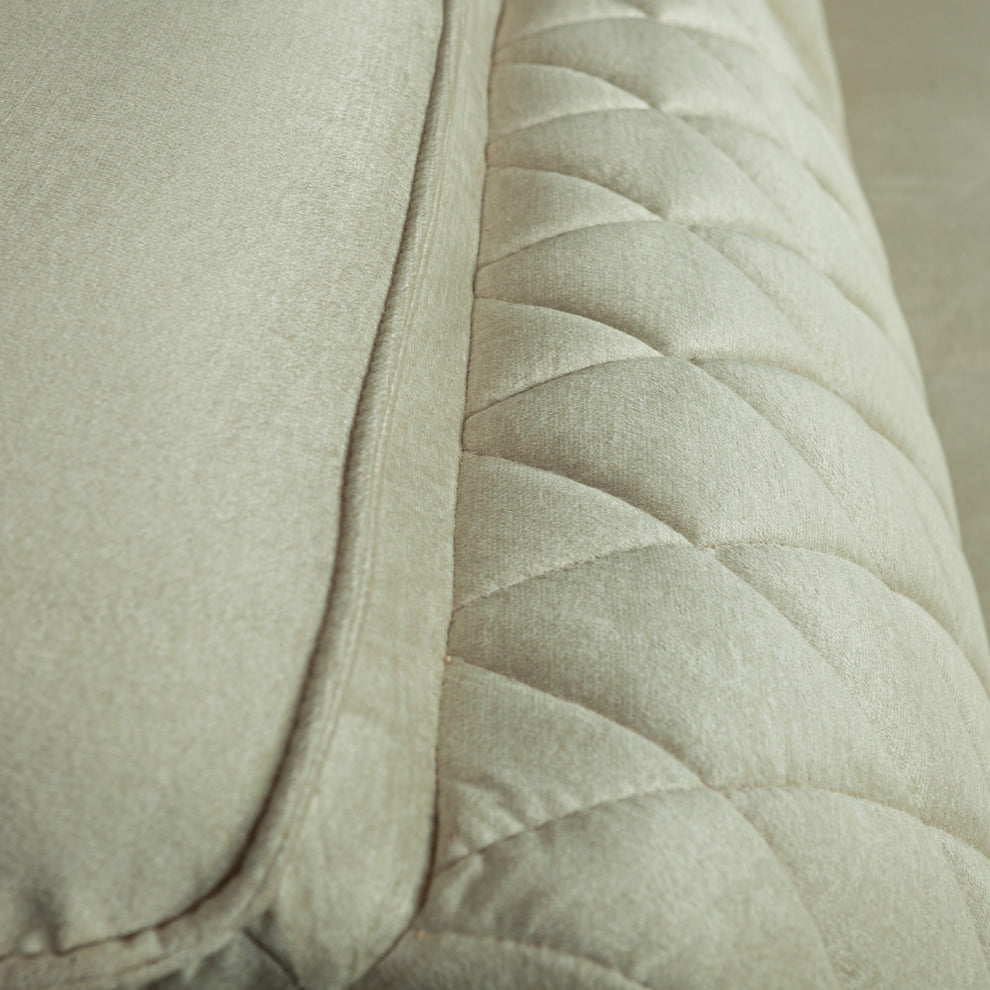 Coltar U Extensibil Tiago, Stanga, 6 Locuri, Tetiere Reglabile, Crem 330 Cm