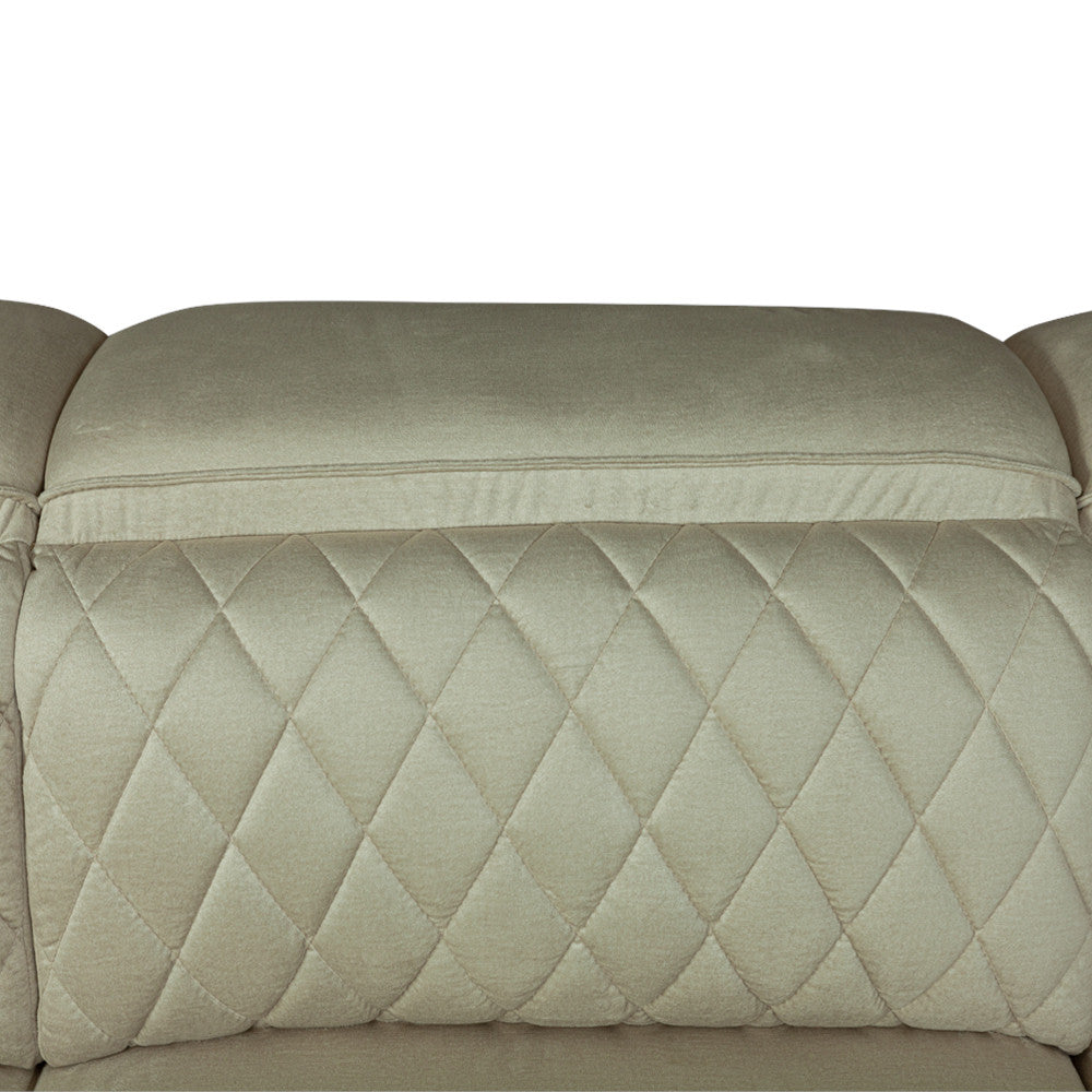 Coltar U Extensibil Cu Lada Tiago, Stanga, 6 Locuri, Tetiere Reglabile, Crem 330 Cm
