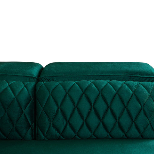 Coltar U Extensibil Cu Lada Tiago, Stanga, 6 Locuri, Tetiere Reglabile, Verde 330 Cm MONOLITH 37