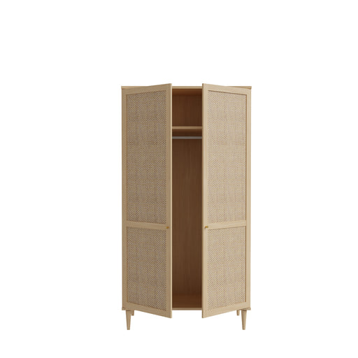 Set Dormitor Charleston, Dulap Cu 2 Usi, Noptiere Si Pat Cu Dimensiune saltea 140 x 200 Cm