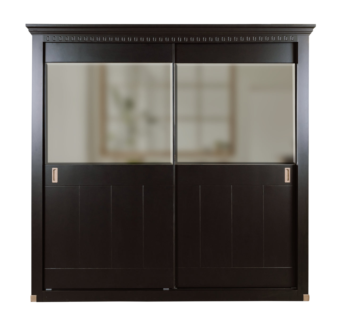 Dulap Dormitor cu 2 usi culisante Saint Tropez, Negru, 212.2 Cm